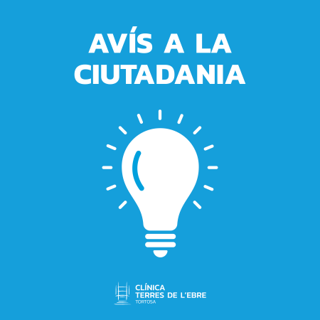 Avis ciutadania tall subministrament